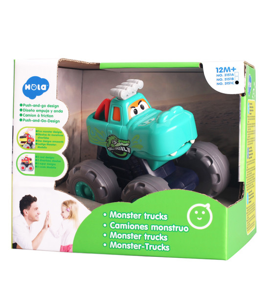 Monster Truck, Diseño Cocodrilo, (Diseño Push and Go), Unidad